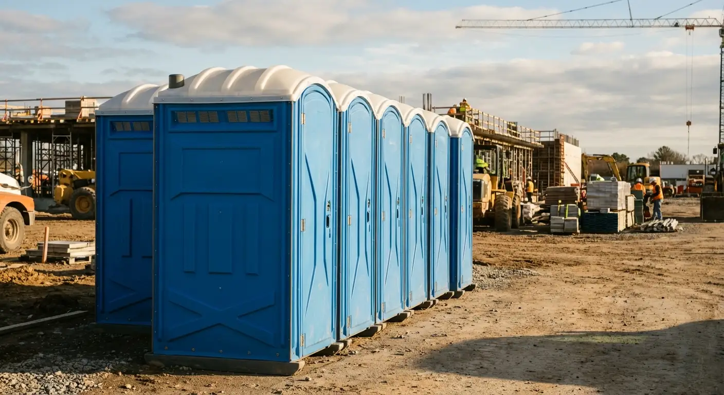 Luxury restroom trailer rental background in Albuquerque, NM